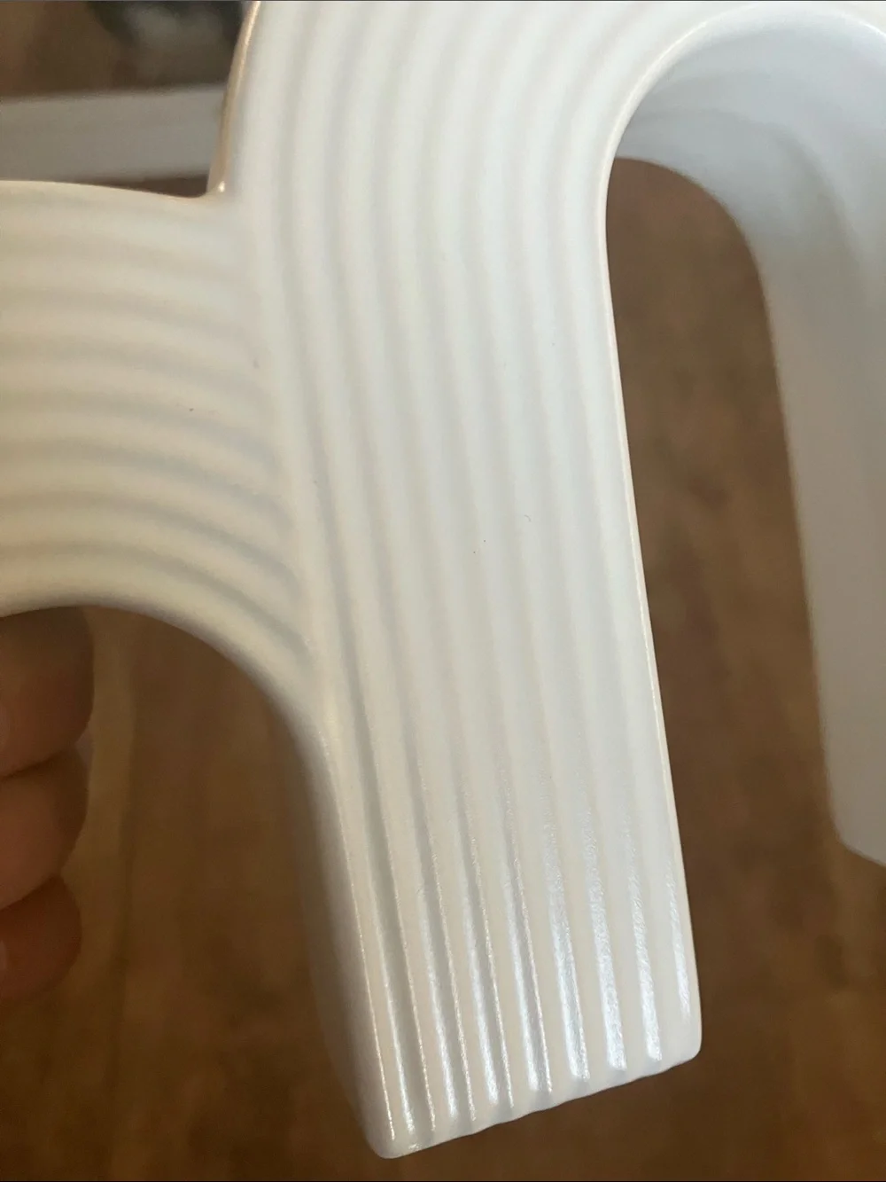 World Market White Ceramic Arch Candle Holder